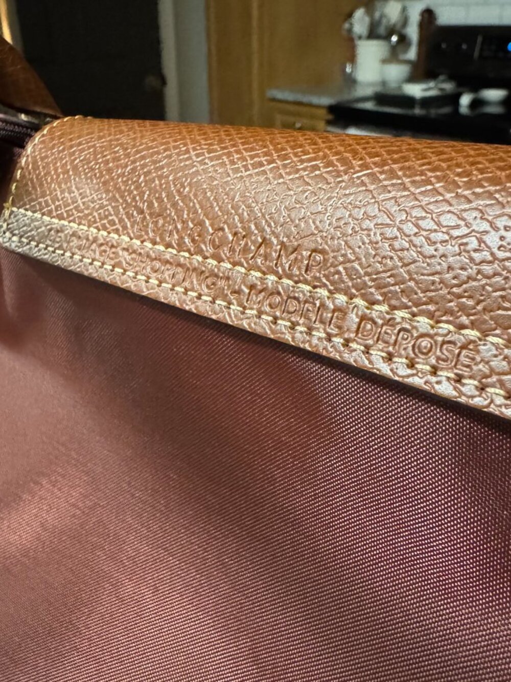 Burgundy Longchamp Le Pliage Large - Picture 7 of 10